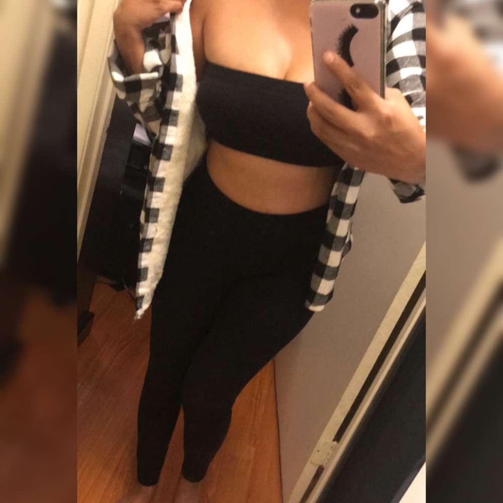 Checkered Lightweight Fleece Cardigan